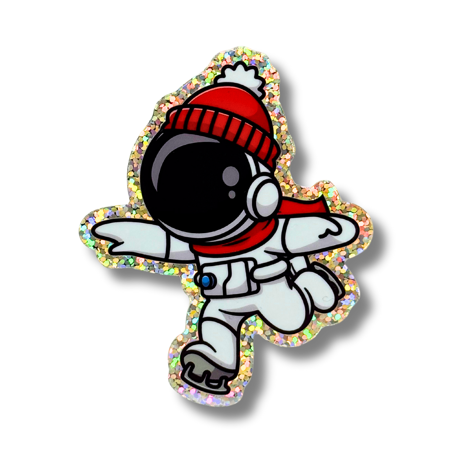 Cosmic Skater Holo Glitter Sticker - Adults Skate Too LLC