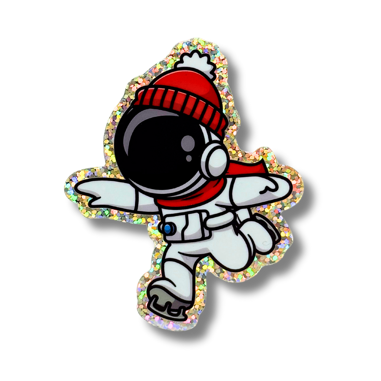 Cosmic Skater Holo Glitter Sticker - Adults Skate Too LLC