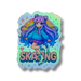 Skating Girl Sparkle Holo Stickers - Adults Skate Too LLC