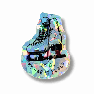 This Is My Happy Place Cracked Ice Holo Stickers
