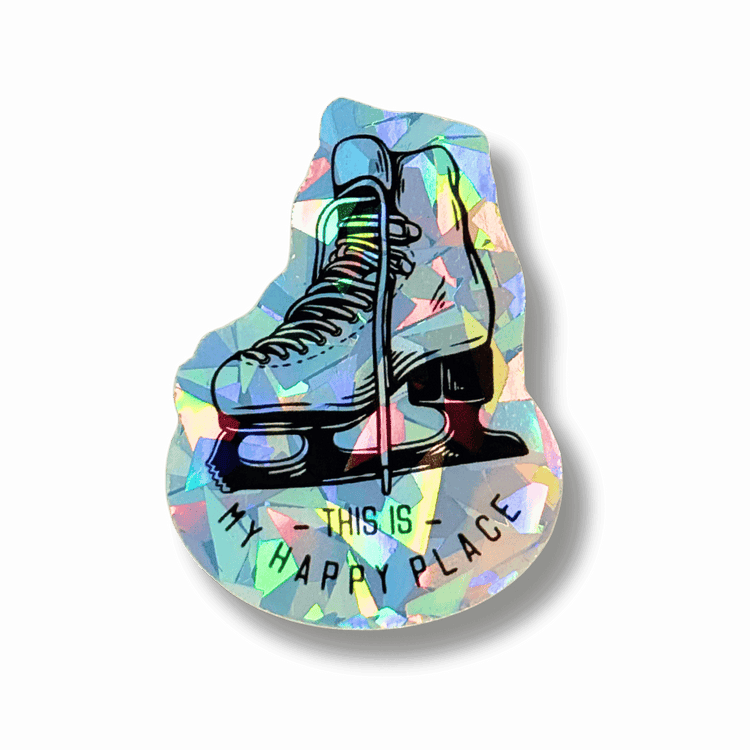 This Is My Happy Place Cracked Ice Holo Stickers