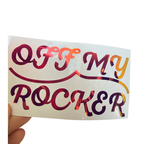 Off My Rocker Opal Vinyl Decal