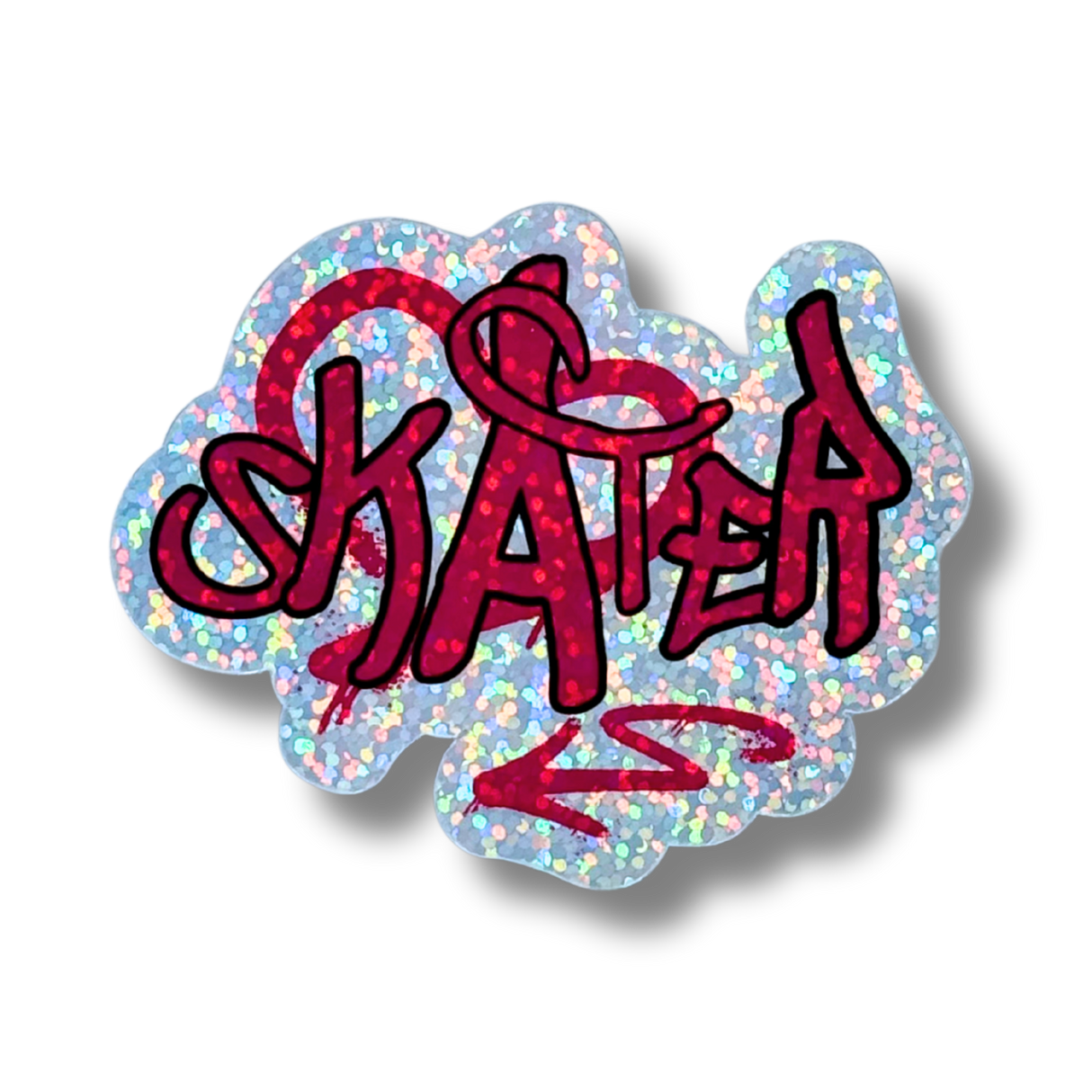 Skater Graffiti Sparkle Holo Stickers