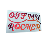 Off My Rocker Opal Vinyl Decal - Adults Skate Too LLC