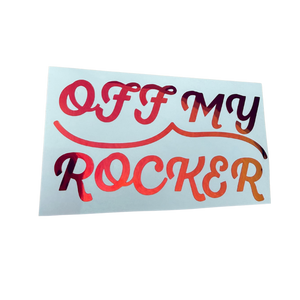 Off My Rocker Opal Vinyl Decal