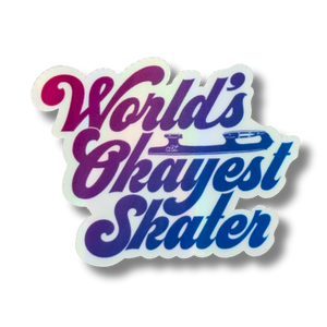 World's Okayest Skater Vinyl Sticker