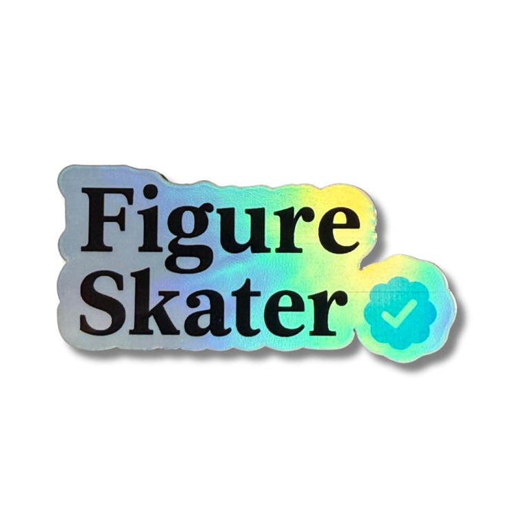 Verified Figure Skater Holo Stickers - Adults Skate Too LLC