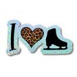 I ❤️ Skating [Leopard] Holo Stickers - Adults Skate Too LLC