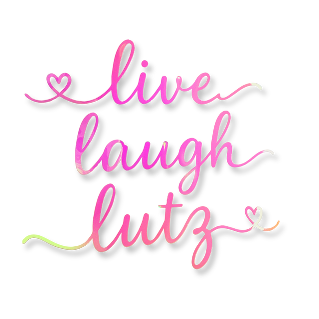 Live Laugh Lutz Opal Vinyl Decal - Adults Skate Too LLC