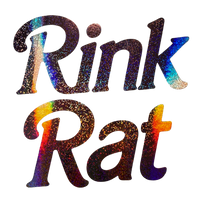 Rink Rat Pink Glitter Vinyl Stickers