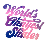 World's Okayest Skater Opal Vinyl Stickers - Adults Skate Too LLC