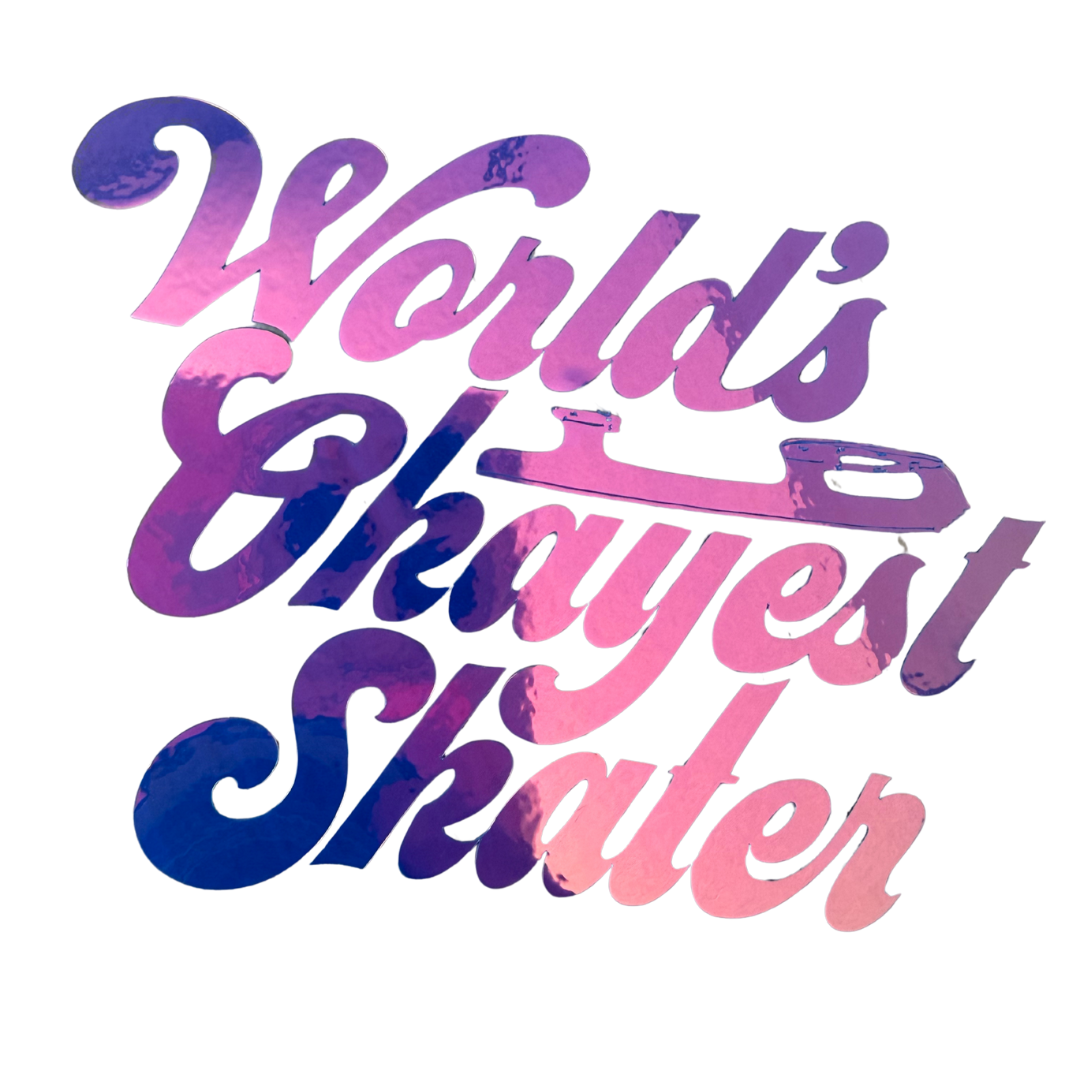 World's Okayest Skater Opal Vinyl Stickers