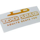 Toepick Survivor Opal Vinyl Decal - Adults Skate Too LLC