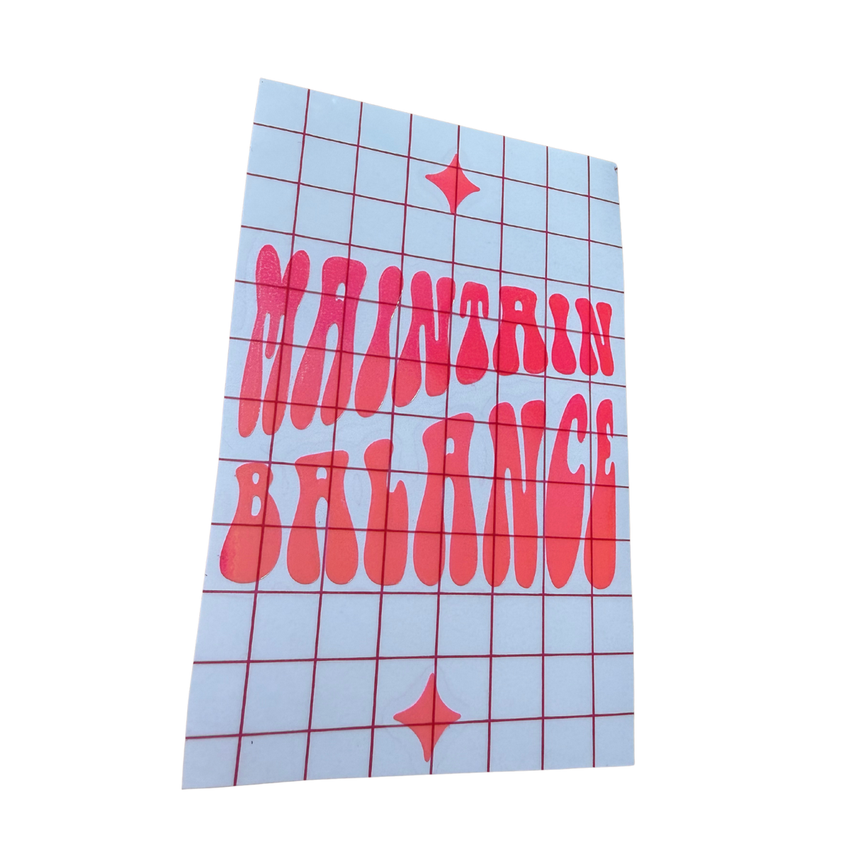 Maintain Balance Pink Opal Vinyl Decal