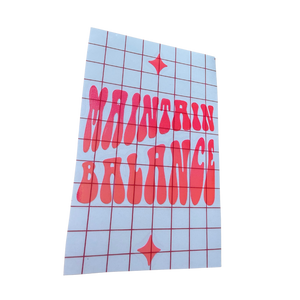 Maintain Balance Pink Opal Vinyl Decal