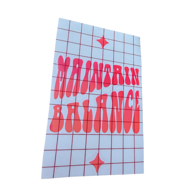 Maintain Balance Pink Opal Vinyl Decal - Adults Skate Too LLC