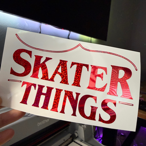 Skater Things Sparkle Vinyl Decal