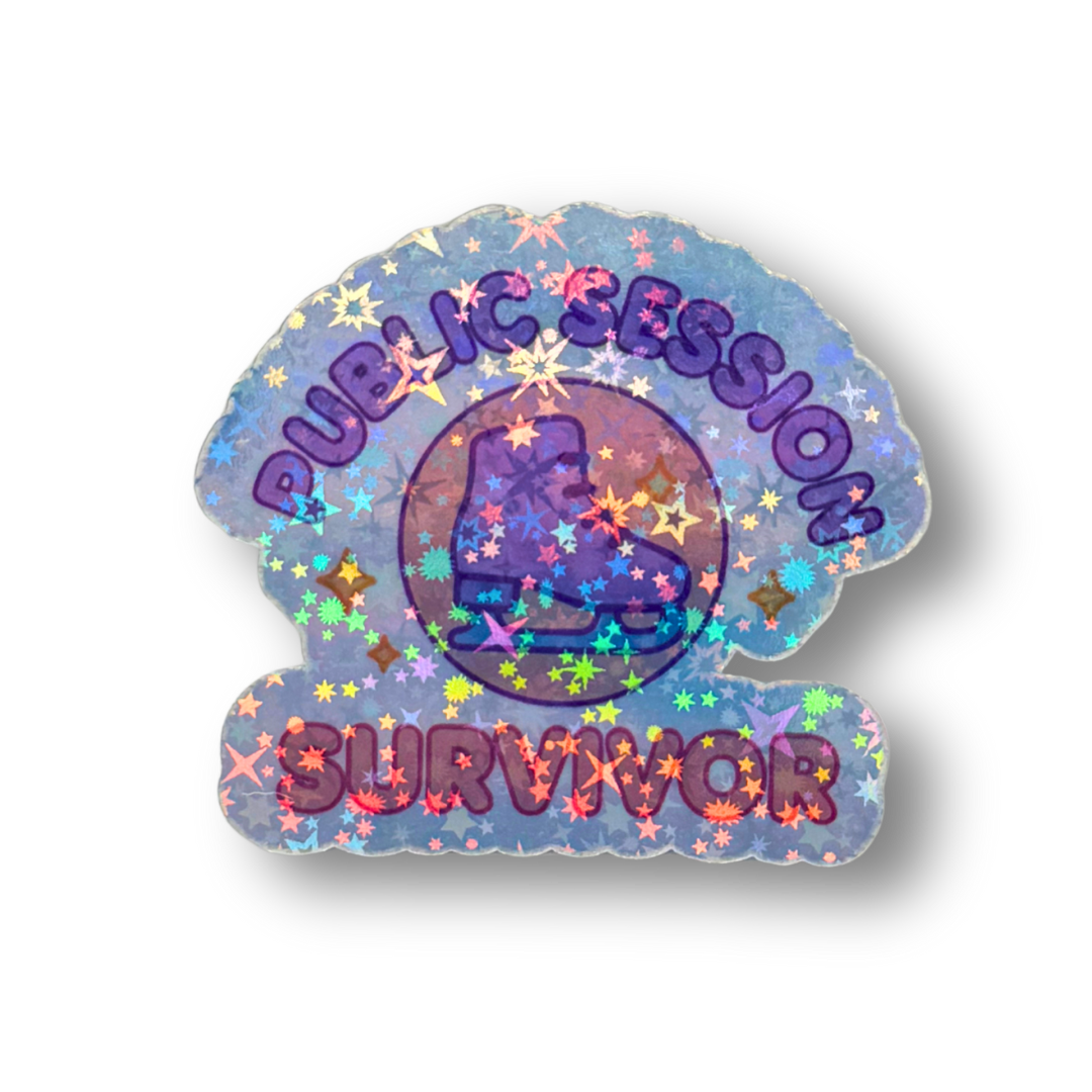 Public Session Survivor Sparkle Holo Stickers